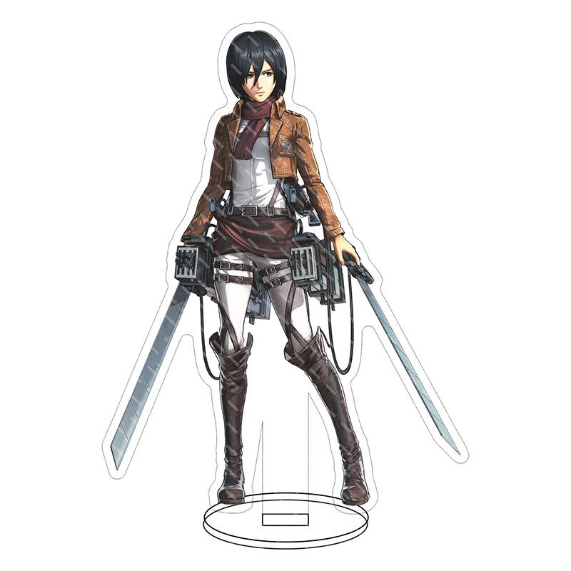 Anime Attack On Titan Acrylic Double-Sided Stands Model Figure Eren Jaeger Ackerman Hange Zoe Tabletop Decorations Standing