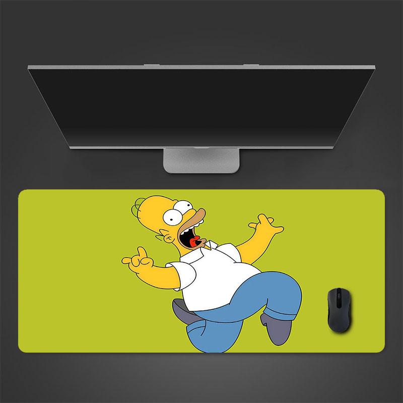 Homer Simpson Mouse Pad, Large Gaming Desk Mat, Non-slip XXL Mousepad for Laptop & Tablet, Mini PC Playmat with Stitched Edges