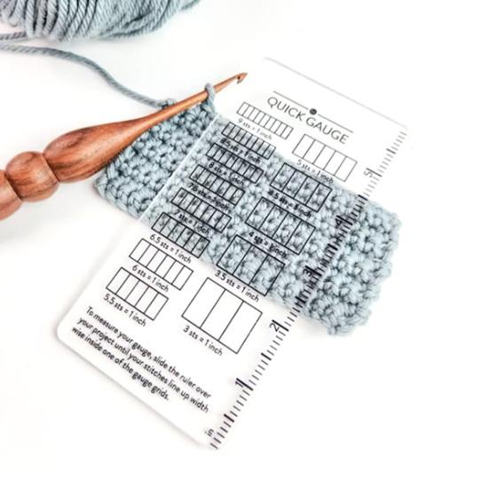 Quick Knitted Measuring Ruler Double-Sided Scale Stitch Calculator Needle Gauges Knitting Tool Measurement Accuracy Gauge