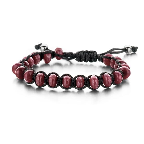 Frank1967 Agate Gemstone Bracelet Red 7Fb-0092