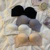 3/4 Cup Strapless Bra Women's Invisible Push-up Bra Anti-sagging No Steel Ring Underwear Beautiful Back Lingerie
