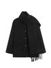 2023 Autumn/Winter European & American Fashion Women's Woolen Coat with Scarf Tassel