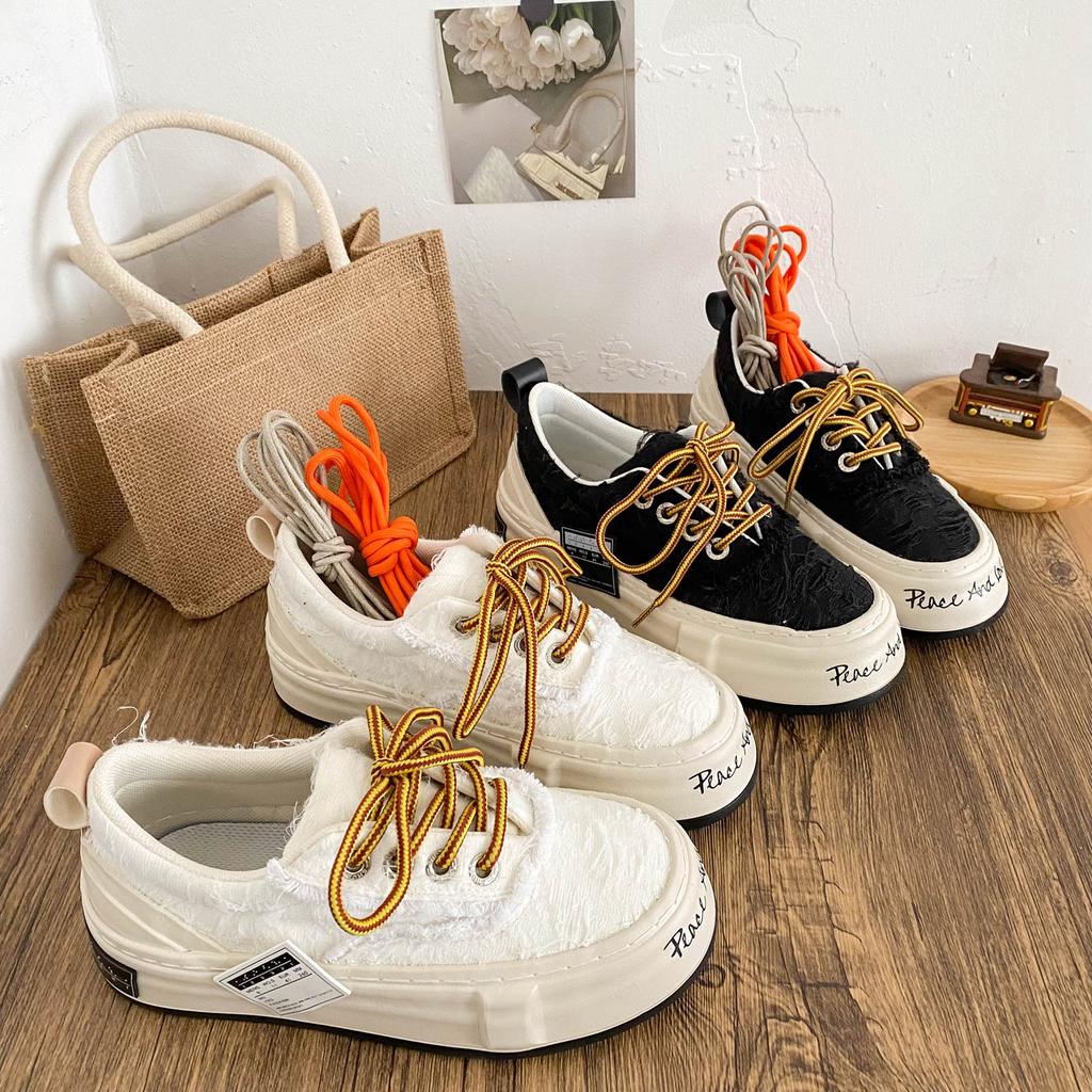 X258 Open Smile Retro Platform Women's Shoes Spring and Autumn Hong Kong Style Retro 2025 New Original Little White Shoes Small Black Shoes