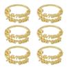 Pack of 6 Exquisite Napkin Rings Ramadans Kareem Napkins Holder Islamic Napkin Buckles for Home Dining and Parties