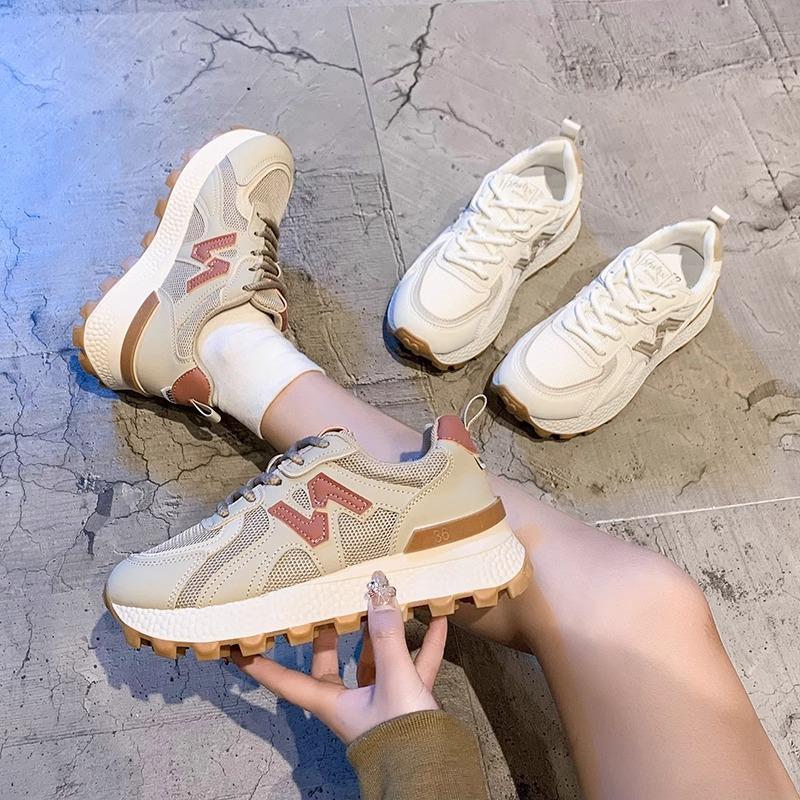 Sneakers women's 2025 spring and autumn new versatile super fire casual Forrest Gump shoes soft sole light running dad shoes