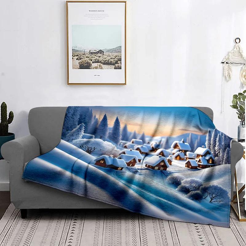 Home decoration plush Throw Sofa blanket Bedspread bed fluffy soft blankets decor Plaid Modern simple Merry Christmas winter