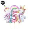 Unicorn Birthday Party Supplies Tableware Plates Cups Napkins Tablecloth Banner Foil Balloons Pastel Rainbow Baby Shower Decor
