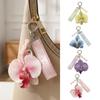 Fashion Simulation Flower Orchid Lily Keychain Backpack Decoration Colorful Simulation Flower Keyring Gifts Flower Bag Pendant