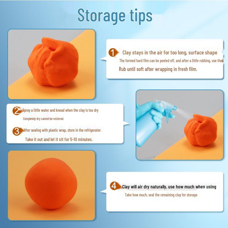 24-Color Large Pack White Clay Plasticine for Toddlers