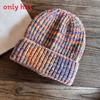 Fashion Women Colored Casual Thick Warm Knitted Hat For Winter Use Outings