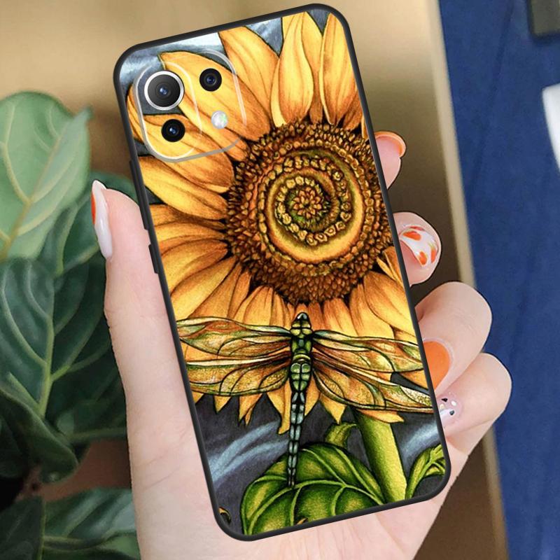 Luxury Dragonfly Case For Xiaomi 15 14 Ultra 13T 14T 15T Pro 17 Pro Max POCO X7 X5 X6 F5 F6 F7 F8 Pro Coque