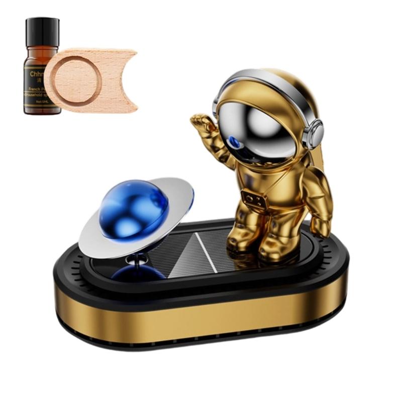 Solar Powered Astronaut Air Freshener Decoration Essential Oil Diffuser Car Ornament Fragrances Dispenser