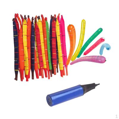 100pcs Assoted Long Jumbo Latex Rocket Balloon With Pump Toys