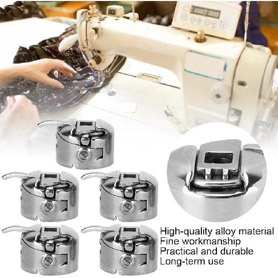5 Pcs Bobbin Case, Sewing Machine Stainless Steel Bobbin Case for Front Loading 15 Class Machines Sewing Machine Bobbin Holder Sewing Machine Spart
