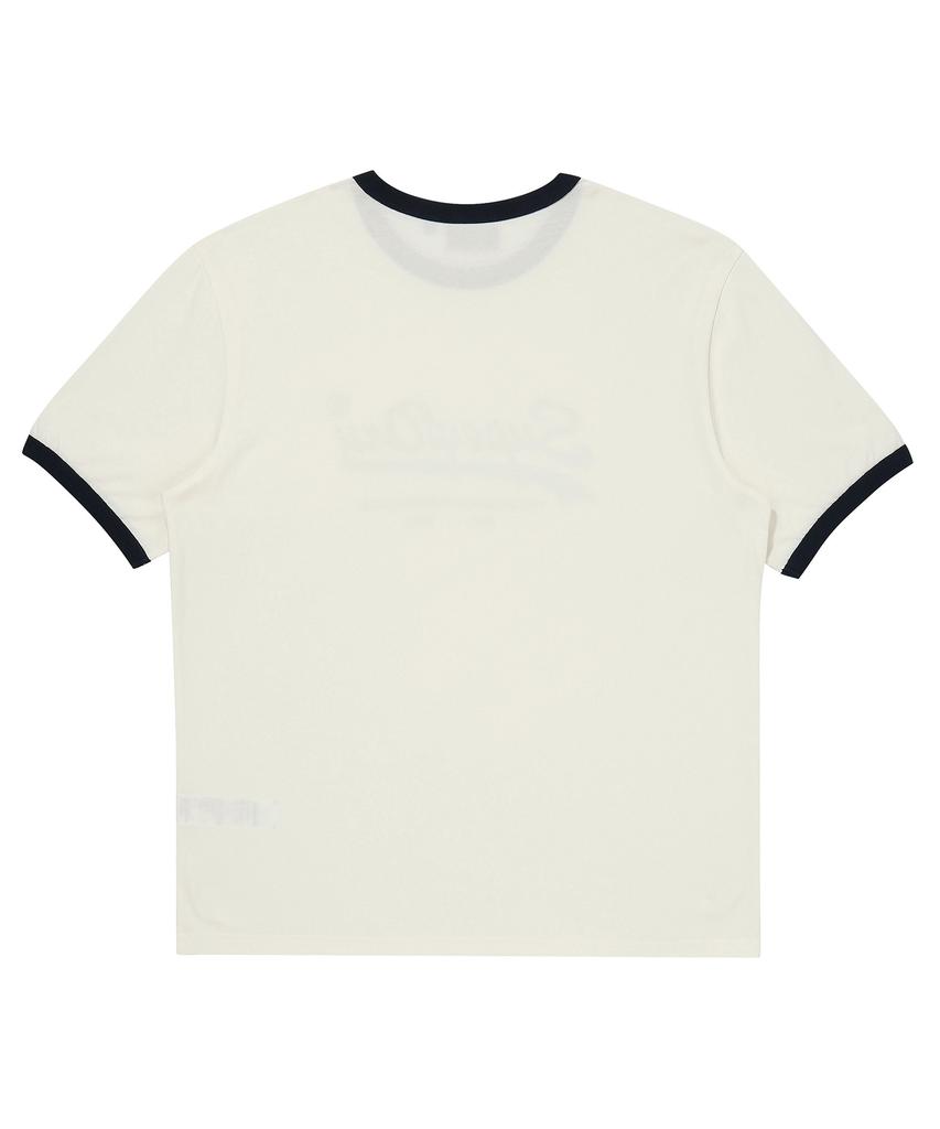 Syupeodeulai Logo Ringer T-Shirt Cream Sduiscq10Crm