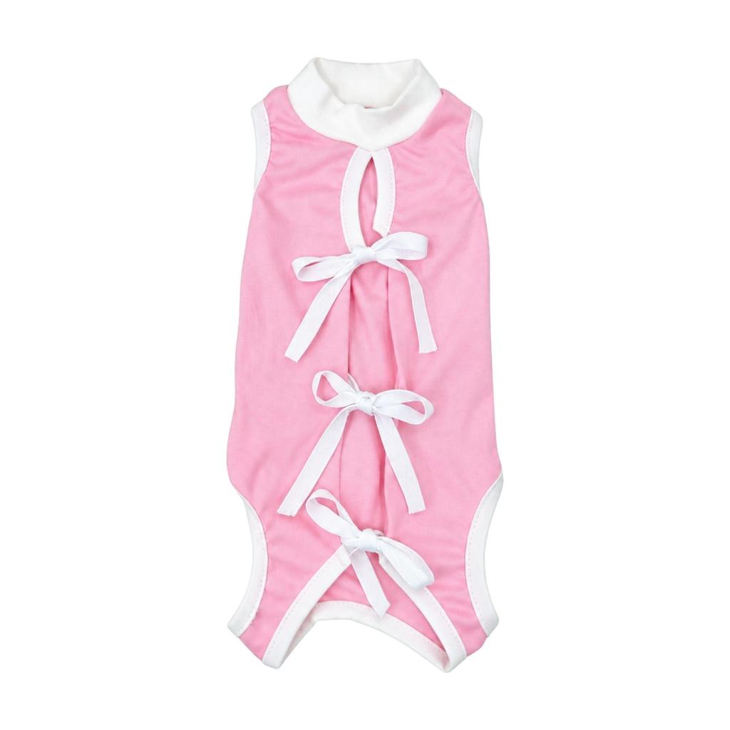 Pet Clothing AntiLicking Sleeveless Cat Recovery Garment with Tie Closures Safeguarding