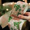 Linen Christmas Themed Ribbon Festive Atmosphere Anywhere Go Wrapping Ribbon Burlap Ribbon Ribbons