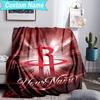 Custom Name Blanket Rockets Basketball Team Blanket Bedding Blanket for Travel, Camping, Living Rooms, Offices, Sofas, Fan Christmas gift