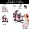 Cute Witchy Desk Accessories Halloween Dark Style Table Decorations, Acrylic Pink And Black Gothic Centerpiece, Fashionable Store Window Ornaments