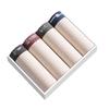4pcs Men's Spring and Summer Color Cotton Waist Head Gradient Solid Color Trend Comfortable Breathable Boxer Briefs