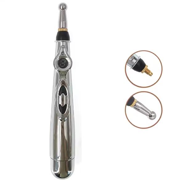 

Электронная ручка для акупунктуры 2/3/5 головок Меридианная ручка Массажная ручка Обезболивание Лазерная терапия Тело Голова Спина Шея Нога Массажер with 2 heads