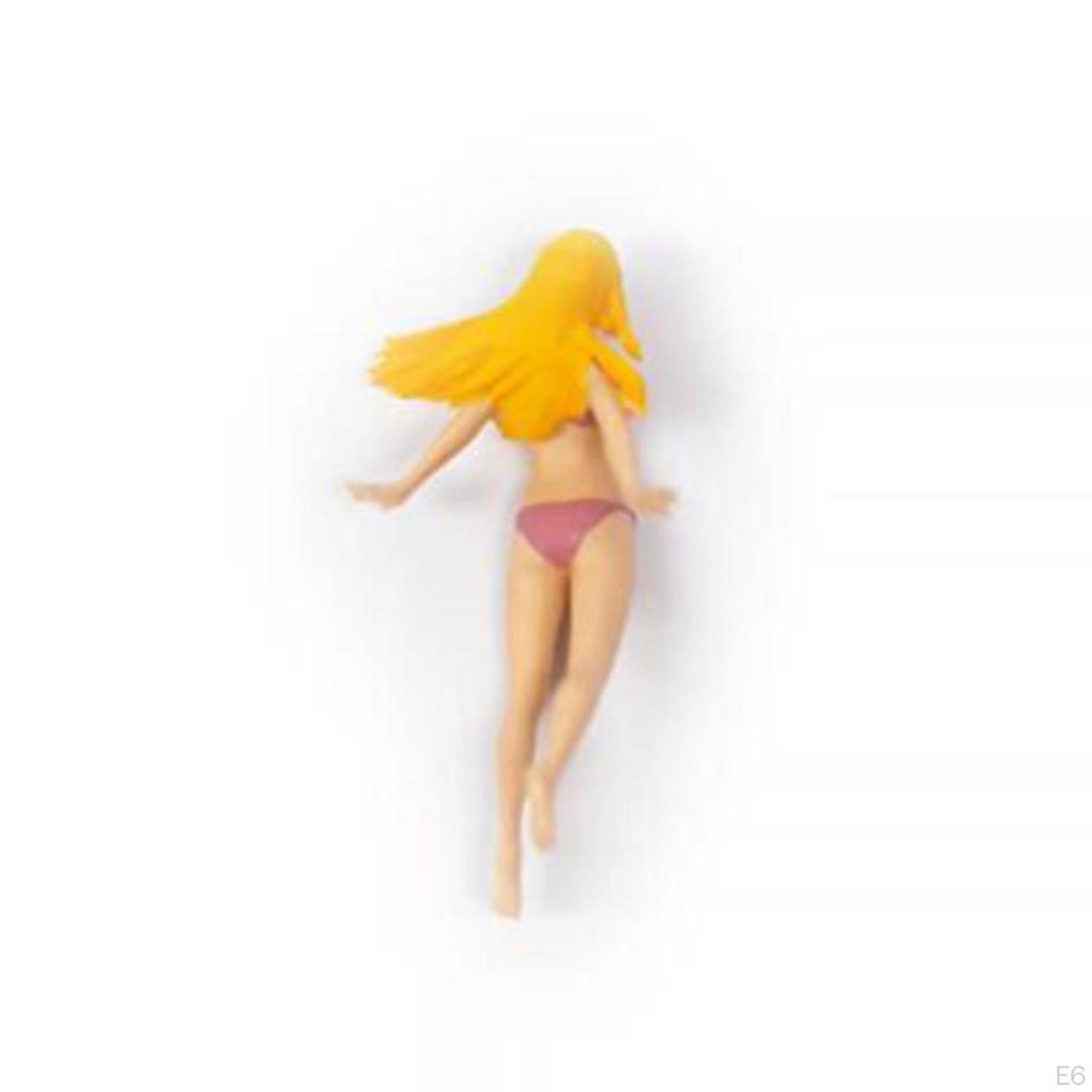 1/64 Figures Scale Beach Model Resin Mini People Tiny for Micro Landscape Fairy