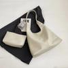 Soft leather large capacity bag for women casual shoulder bag with armpit monochromatic feminine all matched