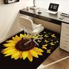 Office Carpet Sunflower Butterflies Design, Sofa Rug for Living Room, Chair Mat Under Protec