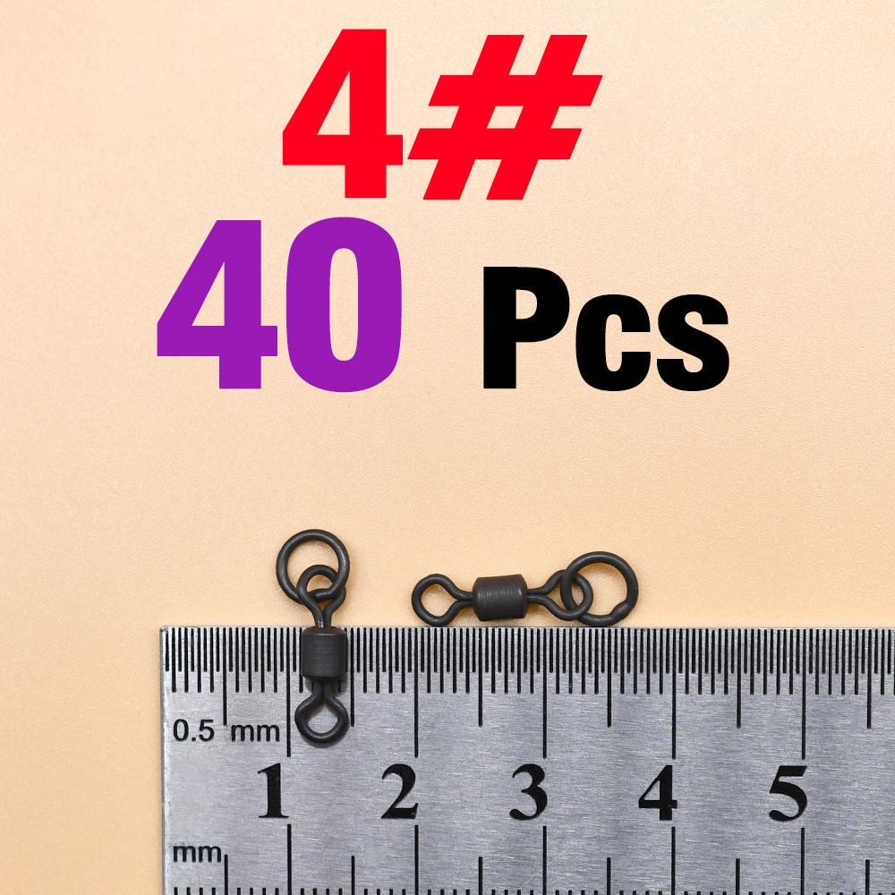 MNFT 40Pcs Quick Change Flexi Ring Swivel Rig Making Terminal Tackle Carp Fishing Accessories