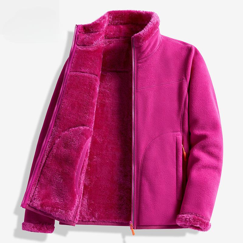 Fleece Jacket, Polar Fleece Jacket, Double-sided Wear, Thick Coral Fleece Sweater, Cardigan