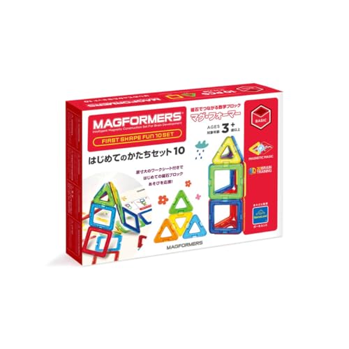 BorneLund Magformers First Shape Set [10 Teile] für Kinder ab 3 Jahren (MF701016)