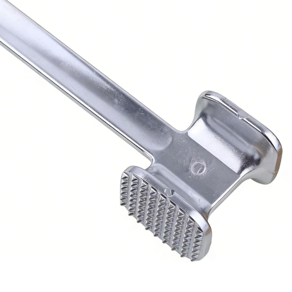 Meat Tenderizer Tool Aluminum Alloy Dual Sided Meat Mallet Hammer with Non Slip Grip for Pounding Meats Nuts Shellfish