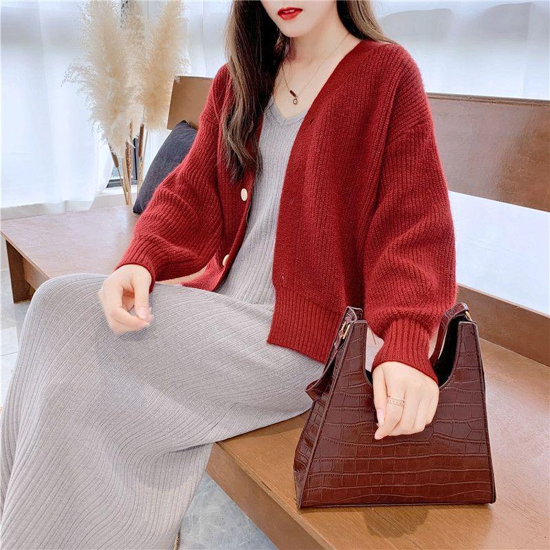 2025 Herbst Damen Lockerer Cardigan Pullover - Lässiger Kurzstrickwaren Trend