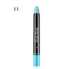 Bâton de crayon de fard à paupières nacré imperméable, 15 couleurs, paillettes durables, stylo d'ombre à paupières scintillant, Eyeliner, outils de maquillage pour les yeux