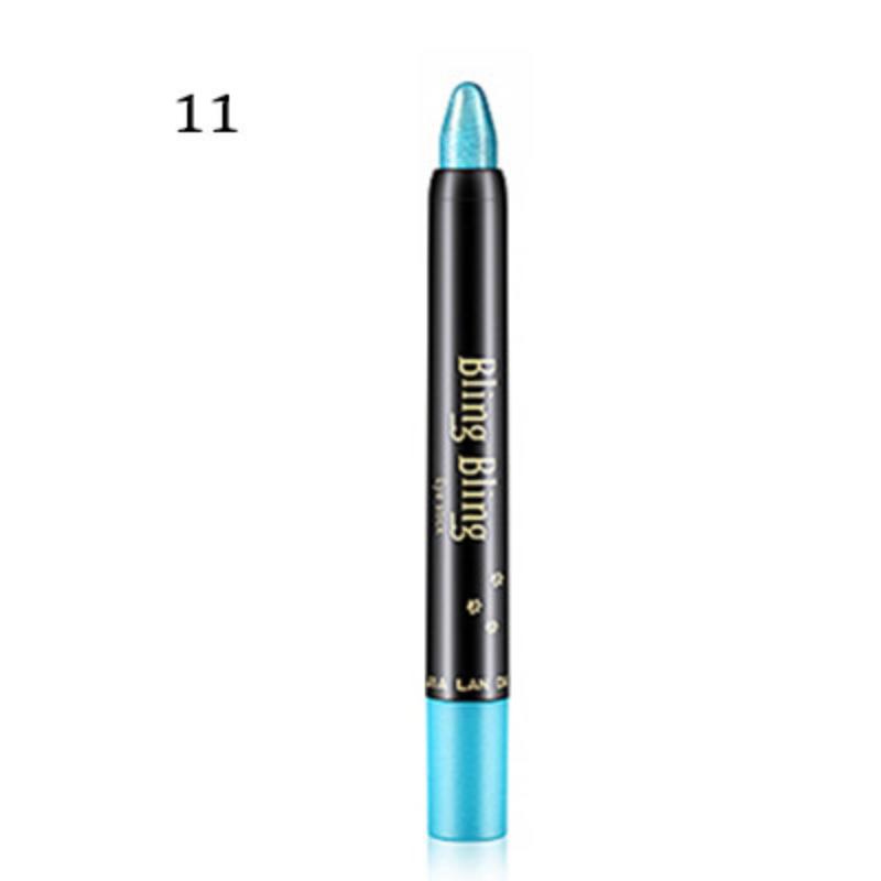 Bâton de crayon de fard à paupières nacré imperméable, 15 couleurs, paillettes durables, stylo d'ombre à paupières scintillant, Eyeliner, outils de maquillage pour les yeux
