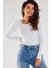 Basic Cotton Blouse, White L