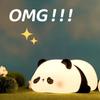 Dimmable Panda Pat Night Light Soft Indoor Sensor Lamp LED Panda Lamp  Children Kids Room