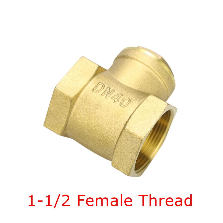 1/2 - 2 inches Female thread Brass Horizontal Check Valve 2-ways Threaded Swing Water Pipe Fitting