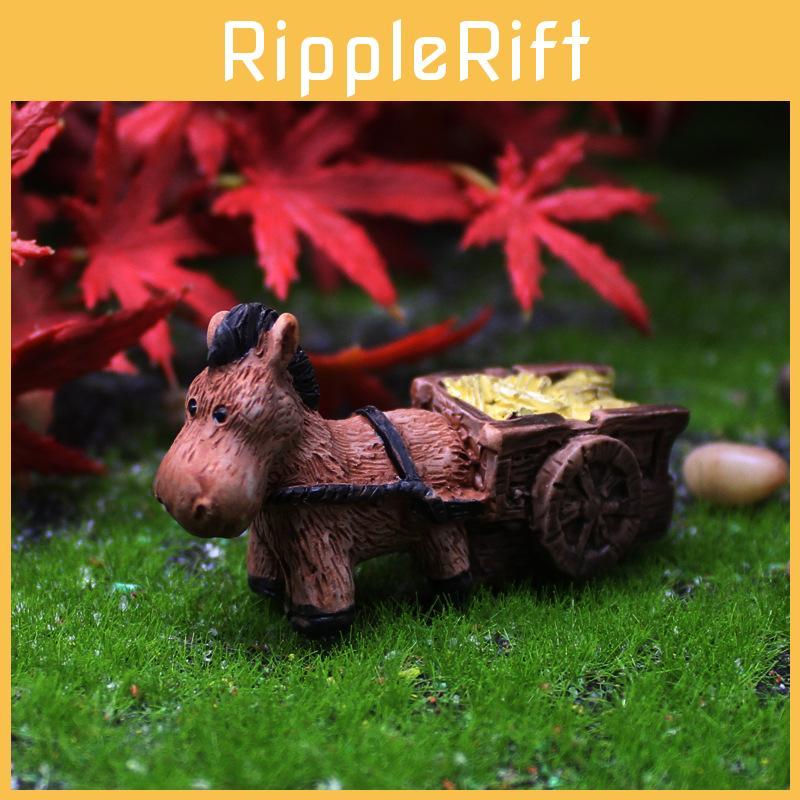 Donkey Resin Animal Car Garden Ornament Figurine For Micro Decoration Landscape