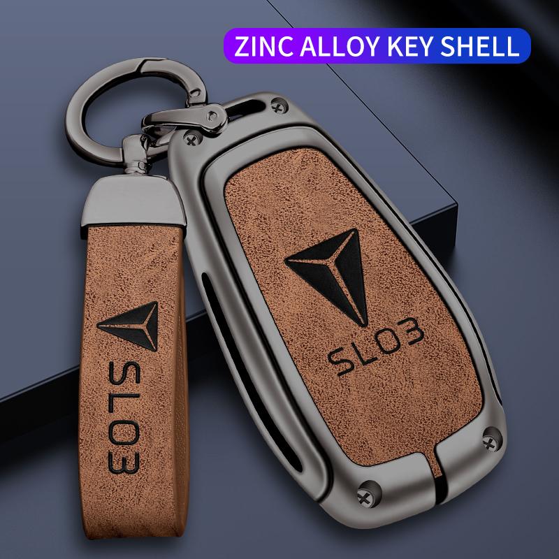 For Changan Eado Cs55 Cs35Plus Cs55Plus Cs75Plus Cs95 Cs15Ev Cx70 Key Case Zinc Alloy Leather Car Smart Remote Key Cover