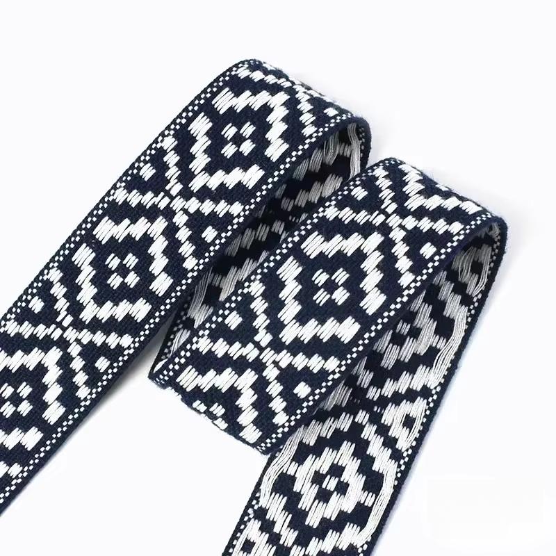 2/5/10Yards Meetee 30mm Polyester Webbing Ethnic Jacquard Ribbon Band Clothing Bags Decor Belt Fabric DIY Sewing Accessories
