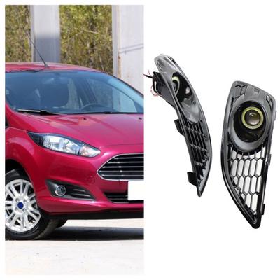 2Pcs LED Fog Light Long-lasting High Brightness White Lens Black Front Fog Lamp