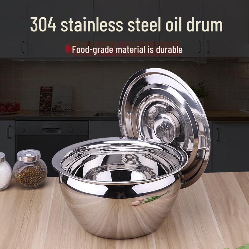 An Yi 9-inch SUS304 Stainless Steel Oil Pot with Lid