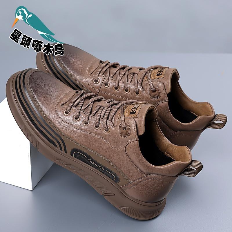 Men's shoes 2025 autumn new trend board shoes men's leather shoes outdoor tooling sports shoes