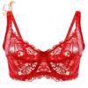 34-40 B/C Cup Plus Size Women Push Up Bra Lace Hollow Out Bralette Underwired Embroidery Lingerie Non-padded Sexy Underwear