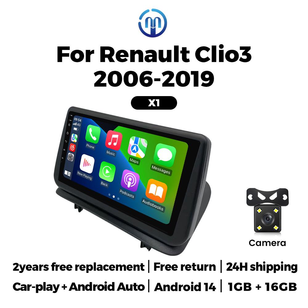 Wireless CarPlay Car Radio for Renault Clio 3 2005 2006 2007 2008 2009 2010-2014 Android Auto Multimedia Player GPS FM Autoradio