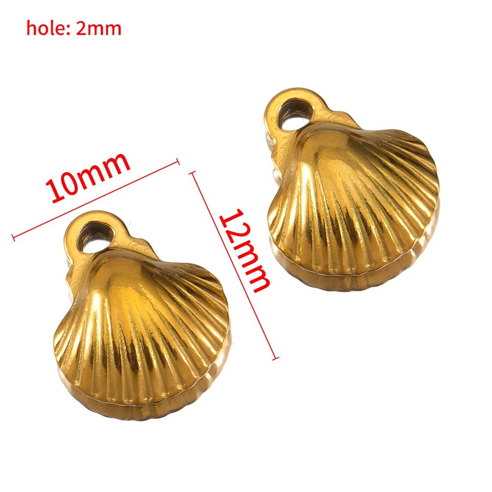 

2pcs Stainless Steel Enamel Retro Irregular Petal Flower Earring Charm Gold Plated Pendant Base for DIY Necklace Jewelry Making