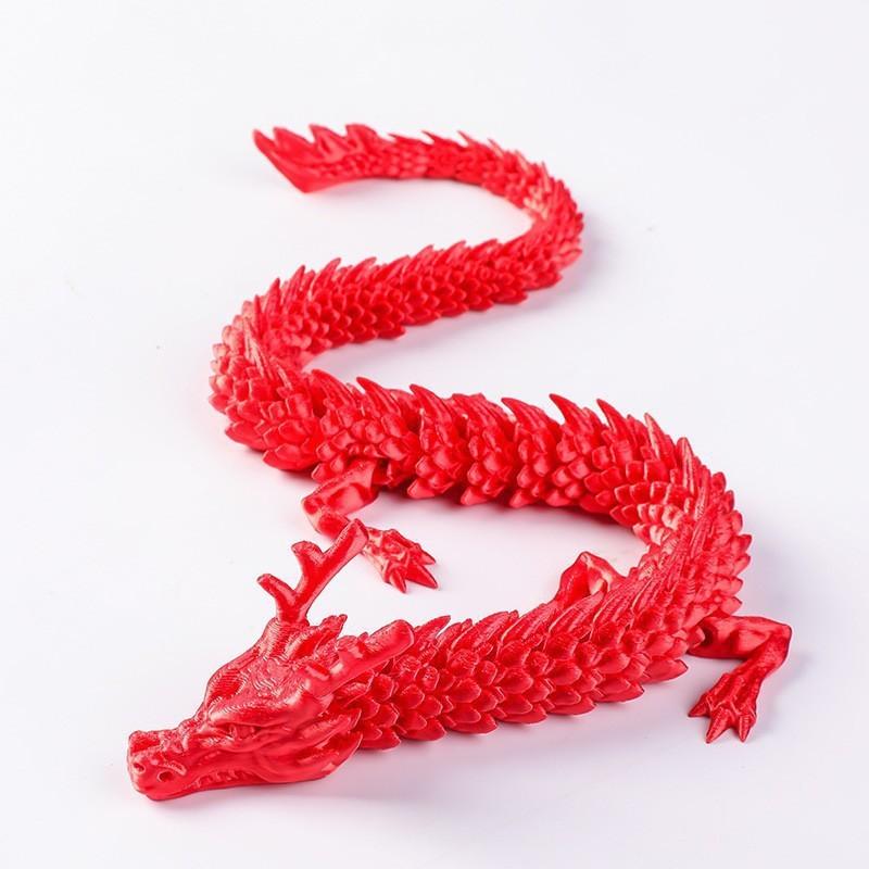 3D Printing Chinese Dragon Joint Movable Toy J Home Decoration Creative Model Simulation Animal Figure Children'S Holiday Gift
