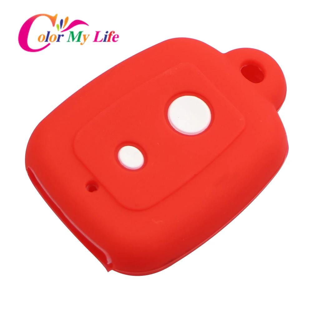 2Buttons Silicone Car Key Cover Case Set Protection Skin Shell Bag Fit for PERODUA Alza Viva Myvi Remote Key Holder
