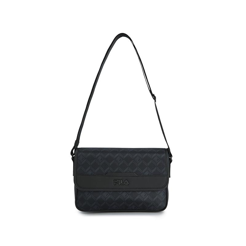 

FILA Heritage Classic Floral Fashion Simple Casual Business Versatile Adjustable Shoulder Strap Fabric PU Crossbody Bag Men bags Black F13M628110FBK Jet Black
